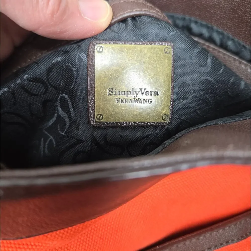 SIMPLY VERA Vera Wang Orange and Brown Women's Handbag
